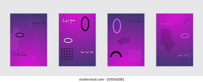 Abstract cover template with gradient design elements. Poster with geometric shapes and gradient.