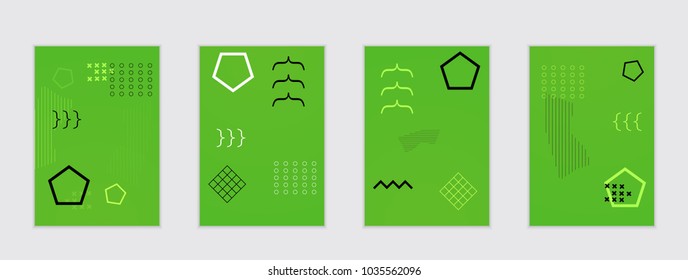 Abstract cover template with gradient design elements. Poster with geometric shapes and gradient.
