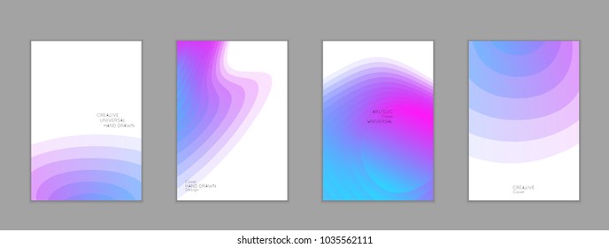 Abstract cover template with gradient design elements. Poster with geometric shapes and gradient.