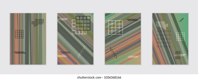 Abstract cover template with gradient design elements. Poster with geometric shapes and gradient.