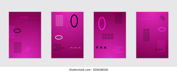 Abstract cover template with gradient design elements. Poster with geometric shapes and gradient.
