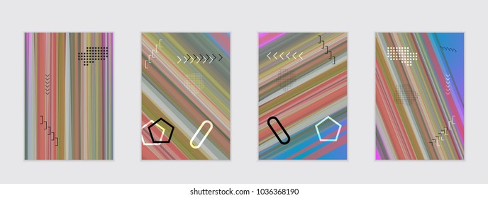 Abstract cover template with gradient design elements. Poster with geometric shapes and gradient.