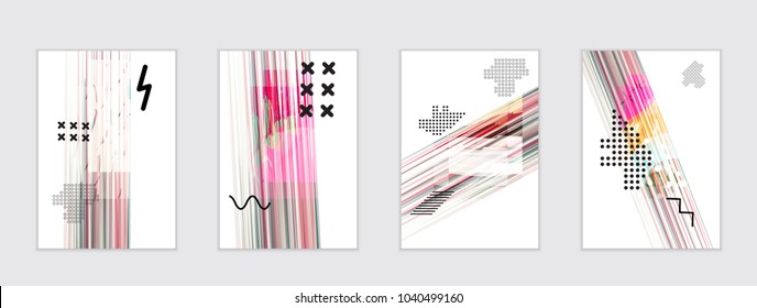 Abstract cover template with gradient design elements. Poster with geometric shapes and gradient.