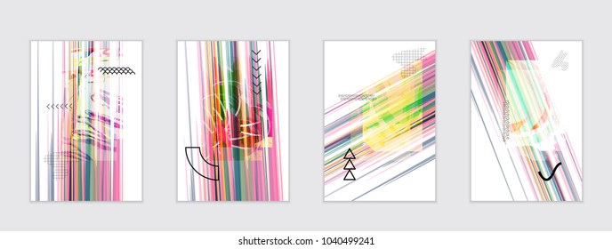 Abstract cover template with gradient design elements. Poster with geometric shapes and gradient.