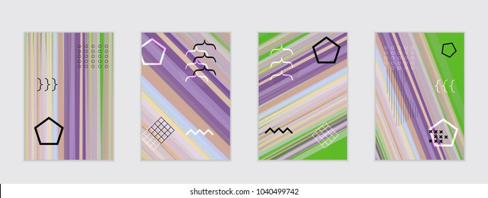 Abstract cover template with gradient design elements. Poster with geometric shapes and gradient.