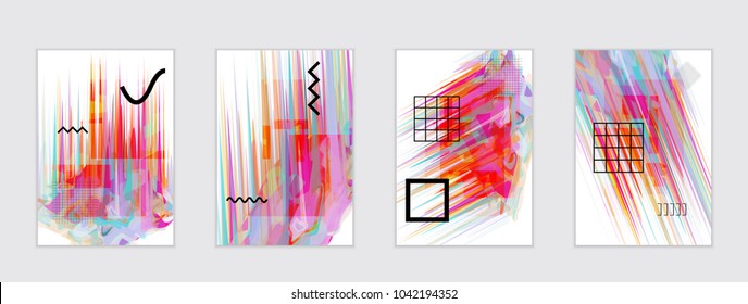 Abstract cover template with gradient design elements. Poster with geometric shapes and gradient.