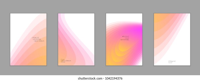 Abstract cover template with gradient design elements. Poster with geometric shapes and gradient.