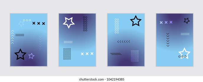 Abstract cover template with gradient design elements. Poster with geometric shapes and gradient.