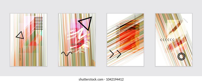 Abstract cover template with gradient design elements. Poster with geometric shapes and gradient.