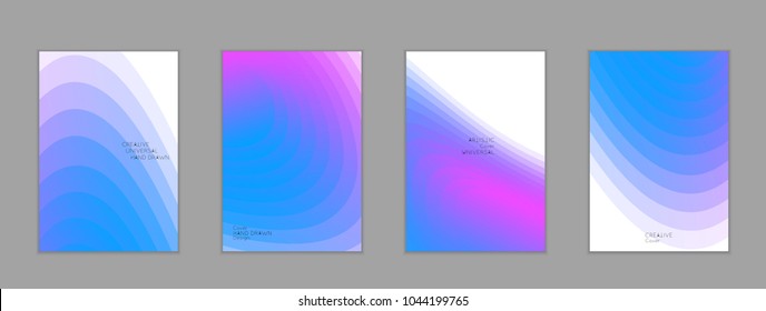 Abstract cover template with gradient design elements. Poster with geometric shapes and gradient.