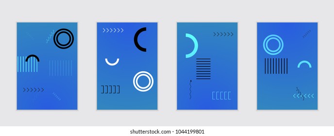 Abstract cover template with gradient design elements. Poster with geometric shapes and gradient.