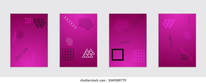 Abstract cover template with gradient design elements. Poster with geometric shapes and gradient.