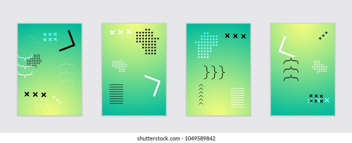 Abstract cover template with gradient design elements. Poster with geometric shapes and gradient.