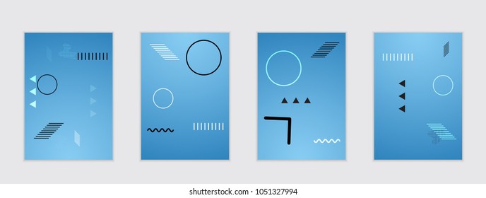 Abstract cover template with gradient design elements. Poster with geometric shapes and gradient.