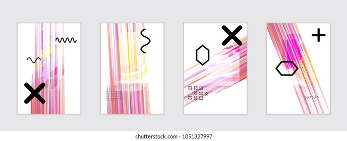 Abstract cover template with gradient design elements. Poster with geometric shapes and gradient.