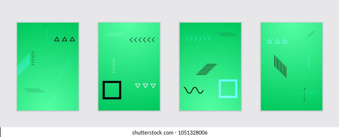 Abstract cover template with gradient design elements. Poster with geometric shapes and gradient.