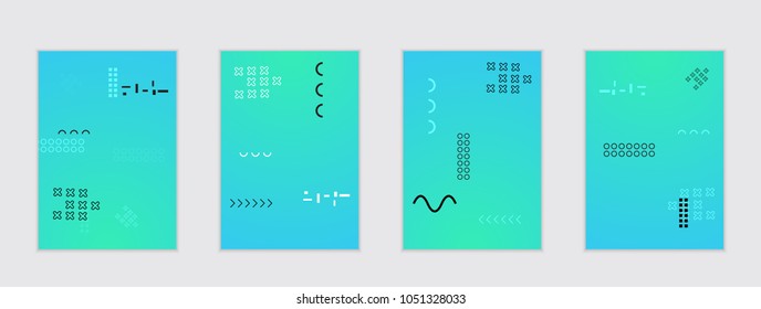 Abstract cover template with gradient design elements. Poster with geometric shapes and gradient.
