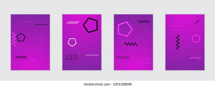 Abstract cover template with gradient design elements. Poster with geometric shapes and gradient.