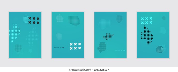 Abstract cover template with gradient design elements. Poster with geometric shapes and gradient.