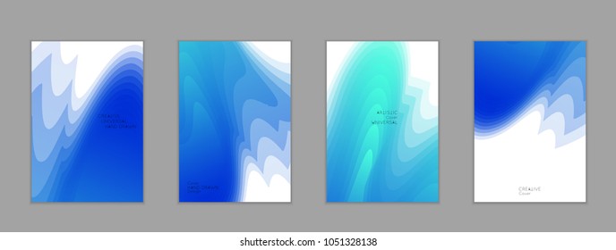 Abstract cover template with gradient design elements. Poster with geometric shapes and gradient.