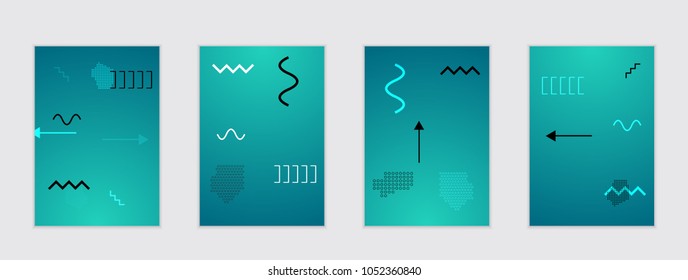 Abstract cover template with gradient design elements. Poster with geometric shapes and gradient.