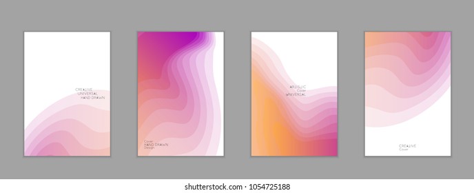 Abstract cover template with gradient design elements. Poster with geometric shapes and gradient.