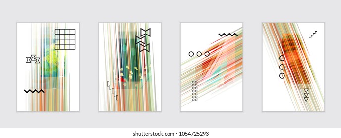 Abstract cover template with gradient design elements. Poster with geometric shapes and gradient.