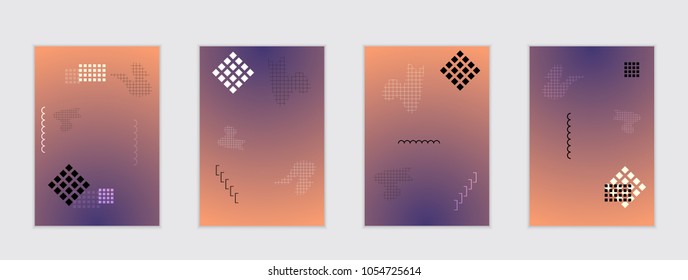Abstract cover template with gradient design elements. Poster with geometric shapes and gradient.