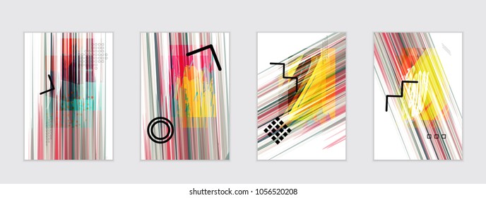 Abstract cover template with gradient design elements. Poster with geometric shapes and gradient.