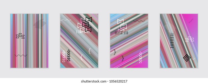 Abstract cover template with gradient design elements. Poster with geometric shapes and gradient.