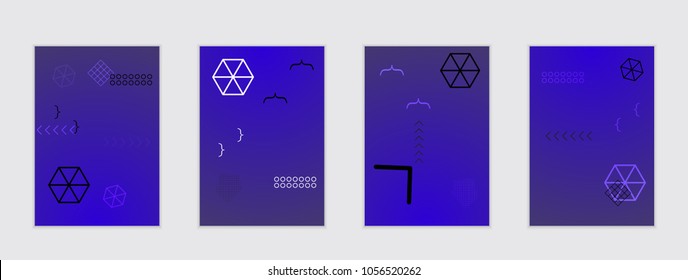 Abstract cover template with gradient design elements. Poster with geometric shapes and gradient.