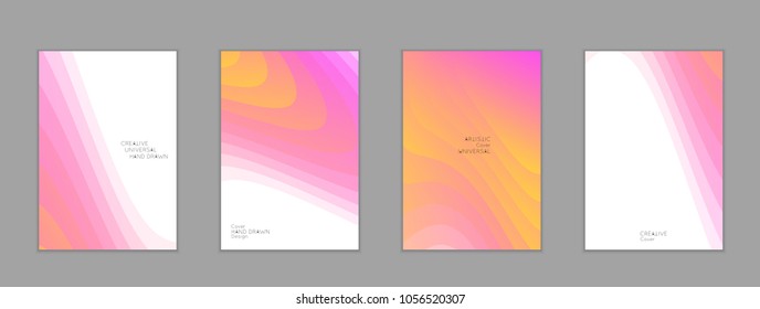 Abstract cover template with gradient design elements. Poster with geometric shapes and gradient.