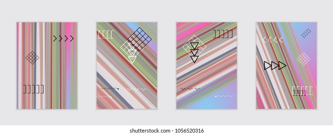 Abstract cover template with gradient design elements. Poster with geometric shapes and gradient.