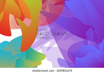 Abstract cover template with gradient design elements. Futuristic abstract modern pattern with fluid colors creating digital art. Bright colored background artistic social media web banner