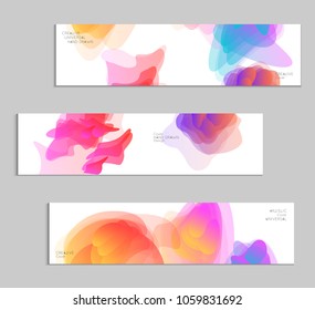 Abstract cover template with gradient design elements. Futuristic abstract modern pattern with fluid colors creating digital art. Bright colored background artistic social media web banner
