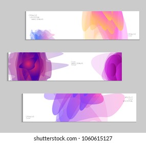 Abstract cover template with gradient design elements. Futuristic abstract modern pattern with fluid colors creating digital art. Bright colored background artistic social media web banner