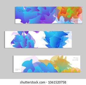 Abstract cover template with gradient design elements. Futuristic abstract modern pattern with fluid colors creating digital art. Bright colored background artistic social media web banner