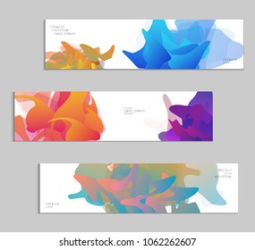 Abstract cover template with gradient design elements. Futuristic abstract modern pattern with fluid colors creating digital art. Bright colored background artistic social media web banner