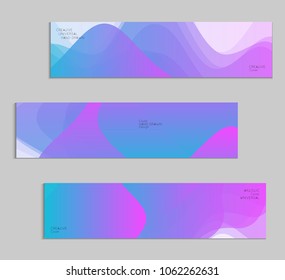 Abstract cover template with gradient design elements. Futuristic abstract modern pattern with fluid colors creating digital art. Bright colored background artistic social media web banner