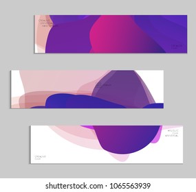 Abstract cover template with gradient design elements. Futuristic abstract modern pattern with fluid colors creating digital art. Bright colored background artistic social media web banner