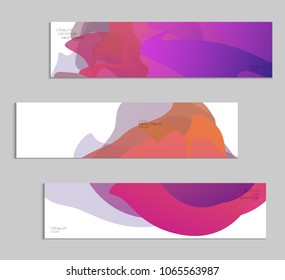 Abstract cover template with gradient design elements. Futuristic abstract modern pattern with fluid colors creating digital art. Bright colored background artistic social media web banner