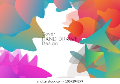 Abstract cover template with gradient design elements. Futuristic abstract modern pattern with fluid colors creating digital art. Bright colored background artistic social media web banner