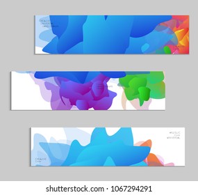 Abstract cover template with gradient design elements. Futuristic abstract modern pattern with fluid colors creating digital art. Bright colored background artistic social media web banner