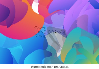 Abstract cover template with gradient design elements. Futuristic abstract modern pattern with fluid colors creating digital art. Bright colored background artistic social media web banner
