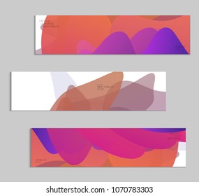 Abstract cover template with gradient design elements. Futuristic abstract modern pattern with fluid colors creating digital art. Bright colored background artistic social media web banner