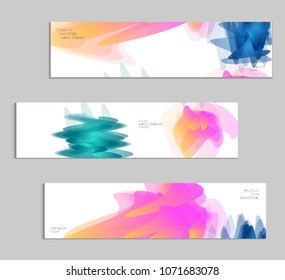 Abstract cover template with gradient design elements. Futuristic abstract modern pattern with fluid colors creating digital art. Bright colored background artistic social media web banner