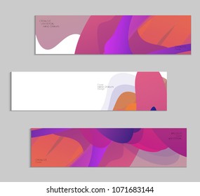 Abstract cover template with gradient design elements. Futuristic abstract modern pattern with fluid colors creating digital art. Bright colored background artistic social media web banner