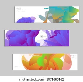 Abstract cover template with gradient design elements. Futuristic abstract modern pattern with fluid colors creating digital art. Bright colored background artistic social media web banner