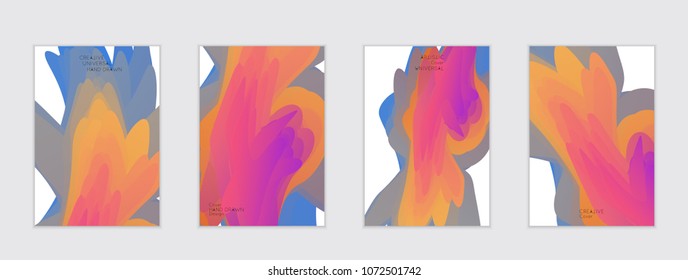 Abstract cover template with gradient design elements. Futuristic abstract modern pattern with fluid colors creating digital art. Bright colored background artistic social media web banner