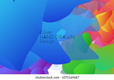 Abstract cover template with gradient design elements. Futuristic abstract modern pattern with fluid colors creating digital art. Bright colored background artistic social media web banner